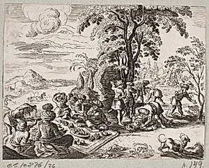 Illustration til Adam Olearius, “Persianischer Rosenthal von einem Sinnreichen Poeten Schich Saadi […]”, Schleswig 1660 by J. Muller