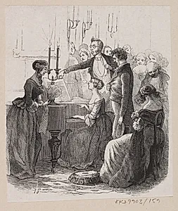 Illustration til "Alt paa sin rette Plads" i H.C. Andersen, "Eventyr og Historier", Bind 2 by H.P. Hansen