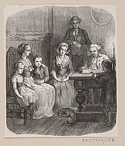 Illustration til "Alt paa sin rette Plads" i H.C. Andersen, "Eventyr og Historier", Bind 2 by H.P. Hansen
