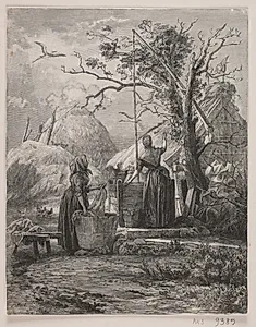 Illustration til B.S. Ingemann: "Forårs-morgensang" by Hans Peter Hansen