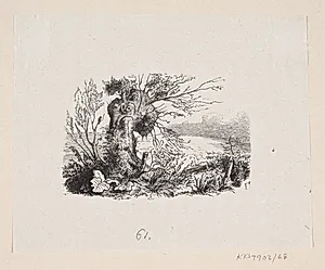 Illustration til "Boghveden" i H.C. Andersen, "Eventyr og Historier", Bind 1 by H.P. Hansen