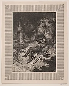 Illustration til C. Hauch, "Den Elskede" by Ubekendt