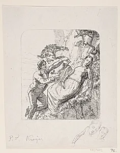 Illustration til Carit Etlar, "Artist" by F. Hendriksen