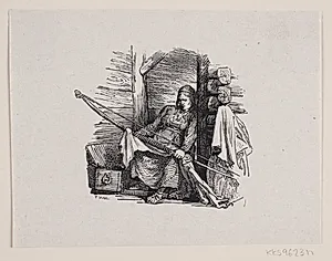 Illustration til Carl Ploug, "Kong Harald og Islændingen" by Carl Ploug