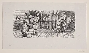 Illustration til Carl Ploug, "Kong Harald og Islændingen"