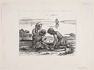 Illustration til Chr. Winther, "Billedbog for Store og Smaa" by F. Hendriksen