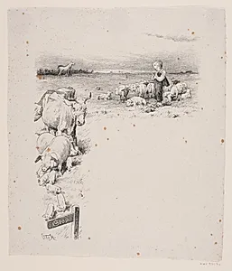 Illustration til Christian Winther, "Chresten og Lene"