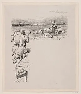 Illustration til Christian Winther, "Chresten og Lene"