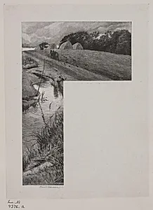 Illustration til Christian Winther, "Hjortens Flugt" by Henrik Bornemann
