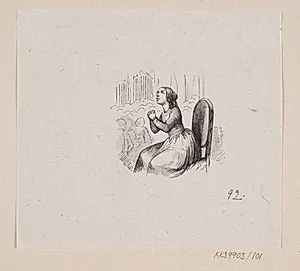 Illustration til "De røde Skoe" i H.C. Andersen, "Eventyr og Historier", Bind 2 by H.P. Hansen
