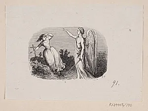 Illustration til "De røde Skoe" i H.C. Andersen, "Eventyr og Historier", Bind 2 by H.P. Hansen