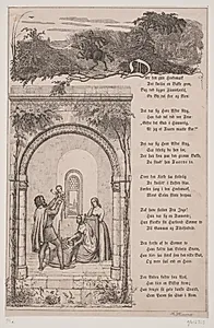 Illustration til "De Tvende Kirketaarne", digt af A. Oehlenschläger