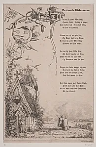 Illustration til "De Tvende Kirketaarne", digt af A. Oehlenschläger by H.J. Hammer