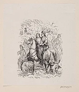 Illustration til "De vilde Svaner" i H.C. Andersen, "Eventyr og Historier", Bind 1 by H.P. Hansen