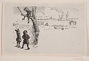 Illustration til "Den døve Mand" by Ubekendt