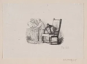Illustration til "Den gamle Gadelygte" i H.C. Andersen, "Eventyr og Historier", Bind 2 by H.P. Hansen