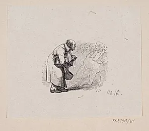 Illustration til "Den gamle Gadelygte" i H.C. Andersen, "Eventyr og Historier", Bind 2 by H.P. Hansen