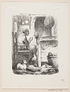 Illustration til "Den grimme Ælling" i H.C. Andersen, "Eventyr og Historier", Bind 1 by H.P. Hansen