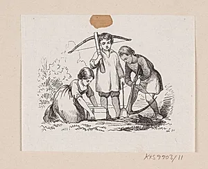 Illustration til "Den lille Idas Blomster" i H.C. Andersen, "Eventyr og Historier", Bind 1 by H.P. Hansen
