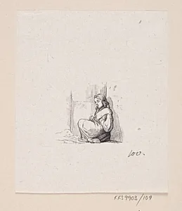 Illustration til "Den lille Pige med Svovlstikkerne" i H.C. Andersen, "Eventyr og Historier", Bind 2 by H.P. Hansen