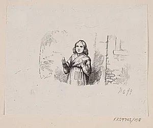 Illustration til "Den lille Pige med Svovlstikkerne" i H.C. Andersen, "Eventyr og Historier", Bind 2 by H.P. Hansen