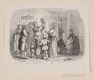 Illustration til "Den sidste Perle" i H.C. Andersen, "Eventyr og Historier", Bind 2 by H.P. Hansen