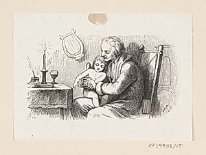 Illustration til "Den uartige Dreng" i H.C. Andersen, "Eventyr og Historier", Bind 1 by H.P. Hansen