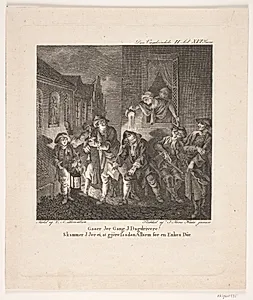 Illustration til Den Vægelsindede. II Akt, XVI scene by Jean Meno Haas