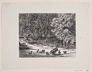 Illustration til digt af Chr. Richardt by F. Hendriksen