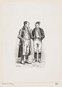 Illustration til "Dumme Mænd og Trold til Kjærringer" by H.P. Hansen