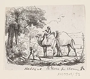 Illustration til "En Rose fra Homers Grav" i H.C. Andersen, "Eventyr og Historier", Bind 1 by H.P. Hansen
