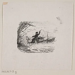 Illustration til "En Sommernat paa Krogskoven" by H.P. Hansen