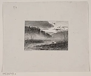 Illustration til "En Sommernat paa Krogskoven" by H.P. Hansen