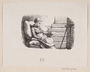 Illustration til "Engelen" i H.C. Andersen, "Eventyr og Historier", Bind 1 by H.P. Hansen