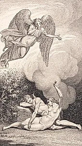 Illustration til Ewalds "Adam og Eva". I by J.F. Clemens