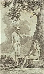 Illustration til Ewalds "Adam og Eva". IV by J.F. Clemens