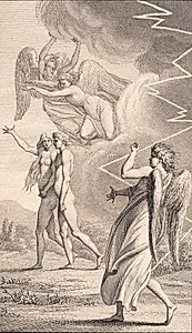 Illustration til Ewalds "Adam og Eva". V by J.F. Clemens