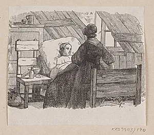 Illustration til "Fem fra en Ærtebælg" i H.C. Andersen, "Eventyr og Historier", Bind 2 by H.P. Hansen