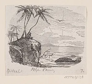Illustration til "Fugl Phønix" i H.C. Andersen, "Eventyr og Historier", Bind 2 by H.P. Hansen