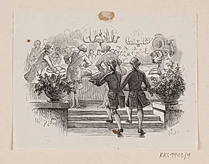 Illustration til "Fyrtøjet" i H.C. Andersen, "Eventyr og Historier", Bind 1 by H.P. Hansen