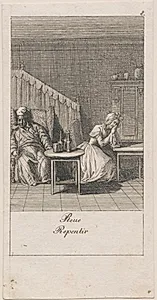 Illustration til giftermålets årsager og følger (Reue Repentir)