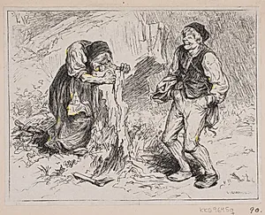 Illustration til "Gjæte Kongens Harer" by Ubekendt