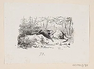 Illustration til "Grantræet" i H.C. Andersen, "Eventyr og Historier", Bind 1 by H.P. Hansen