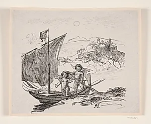 Illustration til Grundtvig: "Den signede dag" by Ubekendt