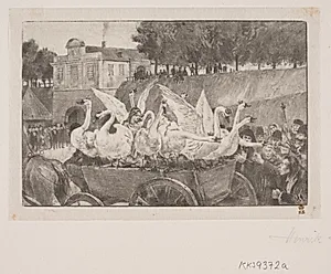 Illustration til H. C. Andersen: "De vilde svaner"