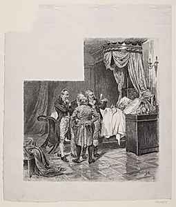 Illustration til H.C.Andersen, "Kejserens nye Klæder" by Ubekendt