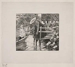 Illustration til H.C. Andersen, "Snedronningen"