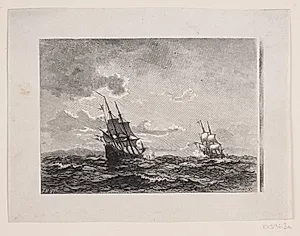 Illustration til H. Drachmann, "Paa Kanoner og Pokaler" by Ubekendt