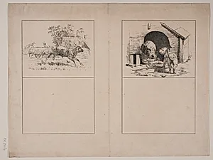 Illustration til H. V. Kaalund, "Fabler for Børn" by Adolph Kittendorff