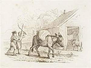 Illustration til "Halvhundrede Fabler for Børn" af Hey by Martinus Rørbye